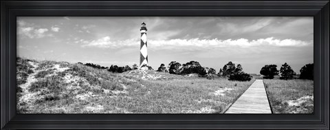 Framed Cape Lookout Lighthouse, Outer Banks, North Carolina Print