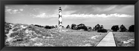 Framed Cape Lookout Lighthouse, Outer Banks, North Carolina Print