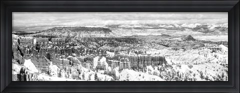 Framed Eroded rocks in a canyon, Bryce Canyon, Bryce Canyon National Park, Utah Print
