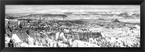 Framed Eroded rocks in a canyon, Bryce Canyon, Bryce Canyon National Park, Utah Print