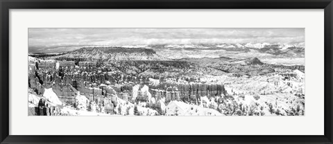 Framed Eroded rocks in a canyon, Bryce Canyon, Bryce Canyon National Park, Utah Print