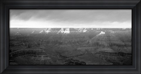 Framed Rock formations on a landscape, Hopi Point, Grand Canyon National Park, Arizona Print