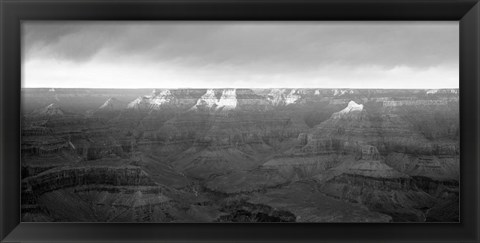 Framed Rock formations on a landscape, Hopi Point, Grand Canyon National Park, Arizona Print