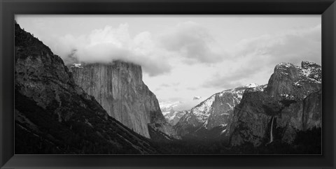 Framed Clouds over mountains, Yosemite National Park, California Print