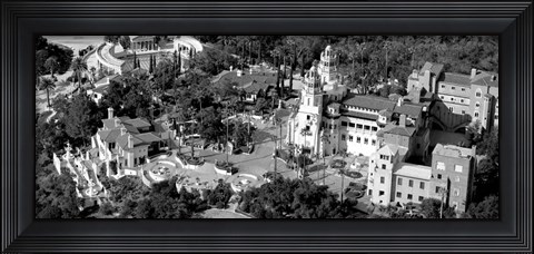 Framed Aerial view of a castle on a hill, Hearst Castle, San Simeon, California Print