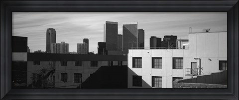 Framed Buildings in front of skyscrapers, Century City, City of Los Angeles, California Print