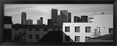 Framed Buildings in front of skyscrapers, Century City, City of Los Angeles, California Print