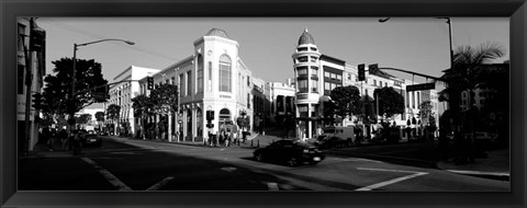 Framed Car moving on the street, Rodeo Drive, Beverly Hills, California Print