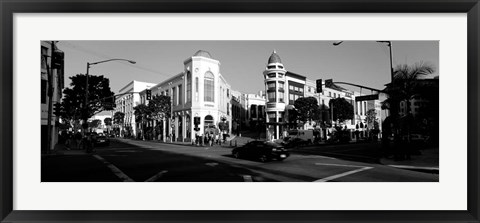 Framed Car moving on the street, Rodeo Drive, Beverly Hills, California Print