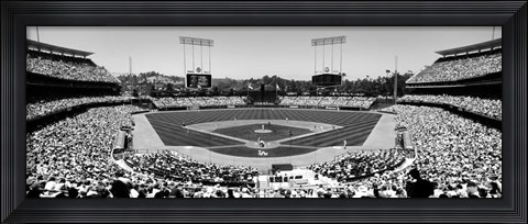 Framed Dodgers vs. Angels, Dodger Stadium, City of Los Angeles, California Print