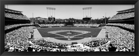 Framed Dodgers vs. Angels, Dodger Stadium, City of Los Angeles, California Print