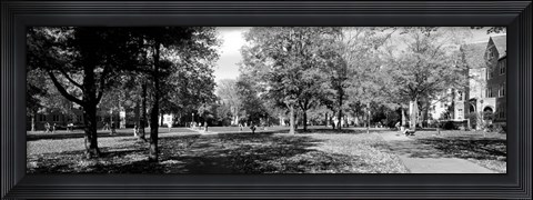 Framed Group of people at University of Notre Dame, South Bend, Indiana Print