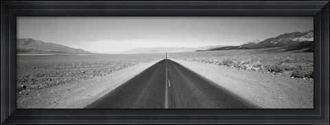 Framed California, Death Valley, Empty highway in the valley Print