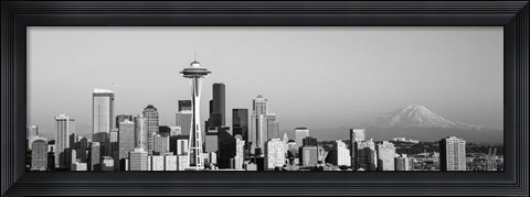 Framed Skyline, Seattle, Washington State Print