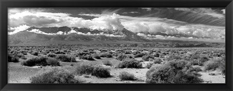 Framed Death Valley landscape, Panamint Range, Death Valley National Park, Inyo County, California Print