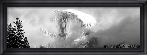 Framed Mountain Covered With Snow, Half Dome, Yosemite National Park, California Print