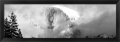 Framed Mountain Covered With Snow, Half Dome, Yosemite National Park, California Print