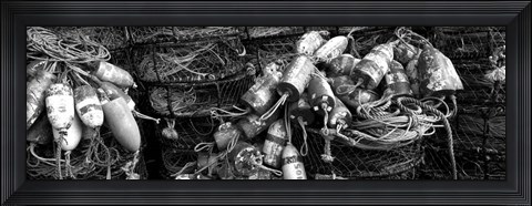 Framed Close-up of crab pots, Humboldt County, California Print