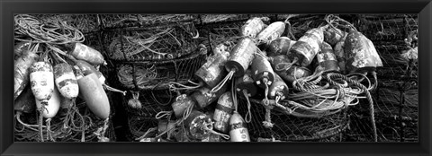 Framed Close-up of crab pots, Humboldt County, California Print