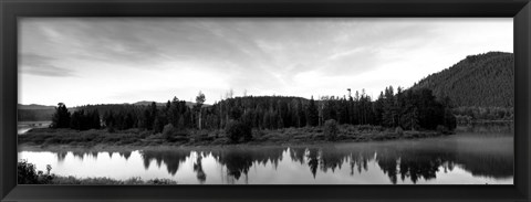 Framed Wyoming, Grand Teton Park, Ox Bow Bend Print