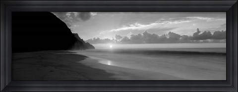 Framed Kalalau Beach Sunset, Na Pali Coast, Hawaii, Print
