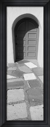 Framed Multi-colored tiles in front of a door, Balboa Park, San Diego, California Print
