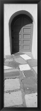 Framed Multi-colored tiles in front of a door, Balboa Park, San Diego, California Print