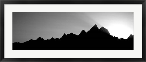 Framed Sunset Teton Range Grand Teton National Park WY USA Print