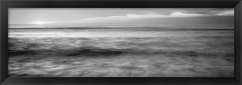 Framed Sunset over an ocean, Pacific Ocean, La Jolla, California Print