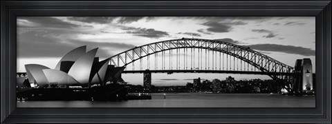 Framed Sydney Harbour Bridge At Sunset, Sydney, Australia Print