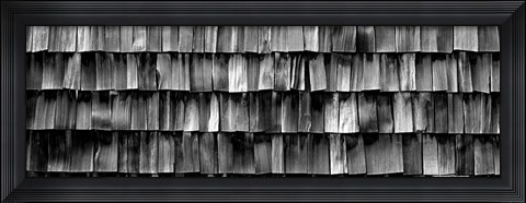 Framed Close-up of wooden shingle, La Conner, Washington State Print