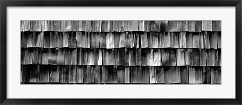 Framed Close-up of wooden shingle, La Conner, Washington State Print