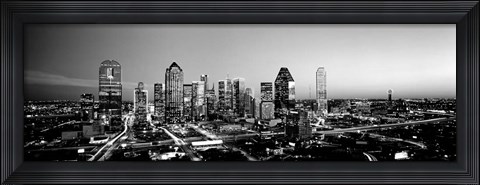 Framed Night, Dallas, Texas Print