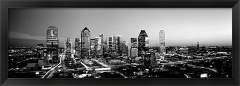 Framed Night, Dallas, Texas Print