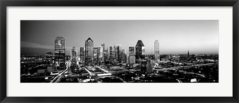 Framed Night, Dallas, Texas Print