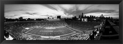 Framed Soldier Field Football, Chicago, Illinois Print