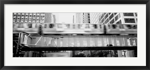Framed EL Elevated Train Chicago IL Print