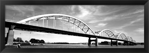 Framed Low angle view of a bridge, Centennial Bridge, Davenport, Iowa Print