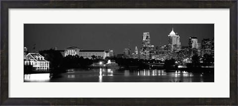 Framed Philadelphia, Pennsylvania (black &amp; white) Print