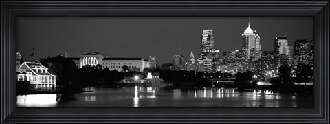 Framed Philadelphia, Pennsylvania (black &amp; white) Print