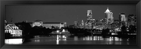 Framed Philadelphia, Pennsylvania (black &amp; white) Print