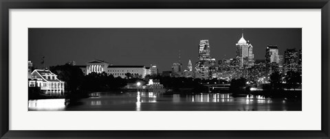 Framed Philadelphia, Pennsylvania (black &amp; white) Print