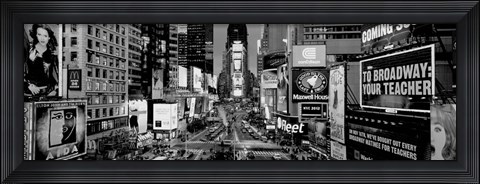 Framed High angle view of traffic on a road, Times Square, Manhattan, NY Print