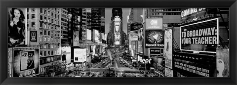 Framed High angle view of traffic on a road, Times Square, Manhattan, NY Print