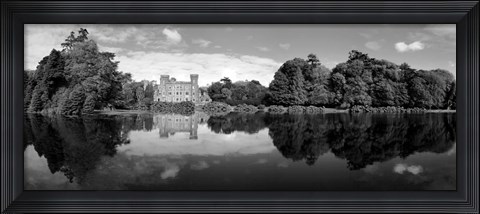 Framed Reflection of a castle in water, Johnstown Castle, County Wexford, Ireland Print