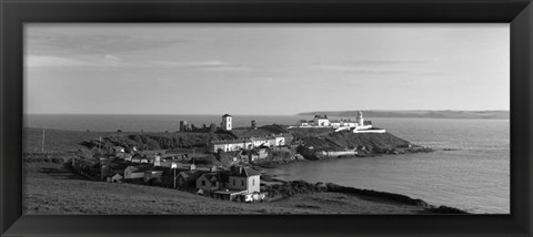 Framed Lighthouse on the coast, Roche&#39;s Point Lighthouse, County Cork, Ireland Print