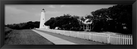 Framed Ocracoke Lighthouse, Ocracoke Island, North Carolina Print