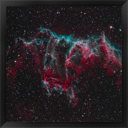 Framed NGC 6995, the Bat Nebula Print