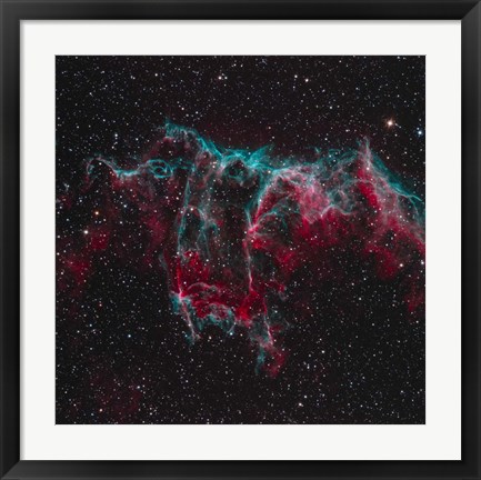 Framed NGC 6995, the Bat Nebula Print