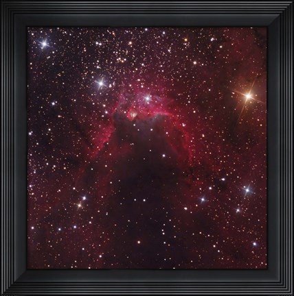 Framed Cave Nebula located in the Constellation Cepheus Print